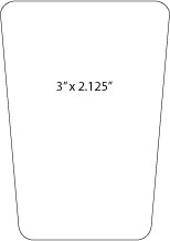 die line for 3"x2.125" special shaped sticker or label