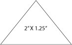 die line for 2"x1.25" triangle shaped label