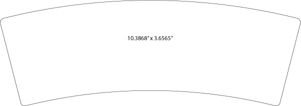special shaped dieline 10.3868"x3.6565"