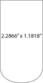 die line for 2.2866"x1.1818" custom shaped label