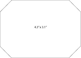 die line for 4.3"x3.1" custom shaped label