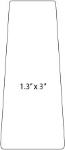 special shape label dieline 1.3"x3"