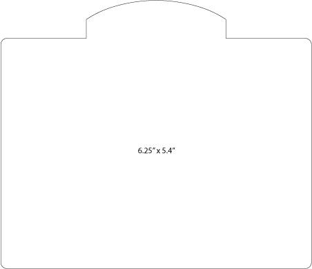 die line for 6.25"x5.4" special shaped label