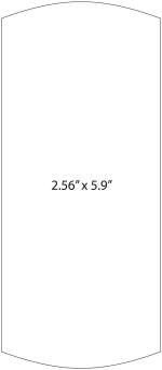 die line for 2.56"x5.9" custom shaped sticker or label
