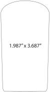 die line for 1.987"x3.687" custom shaped label