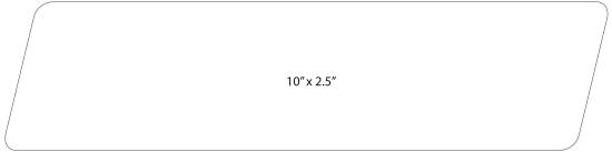 special shaped die 10"x2.5"