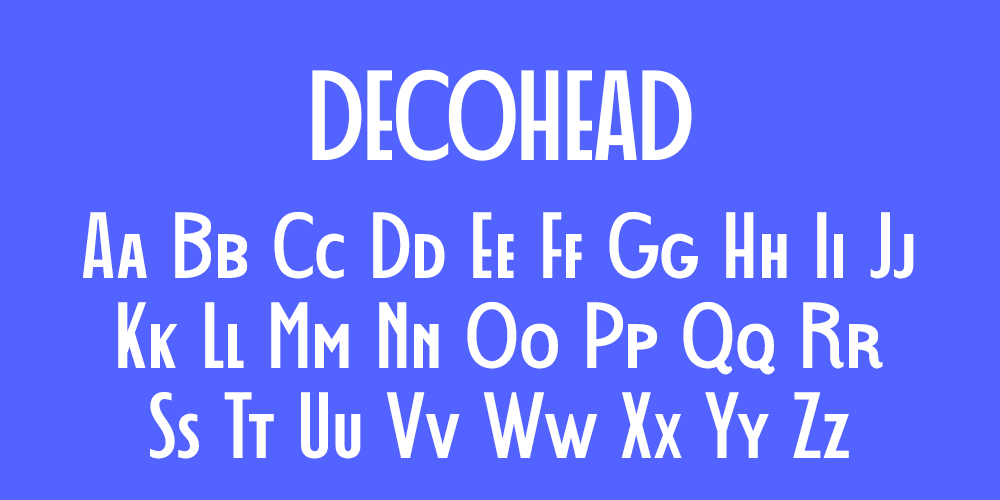 decohead font