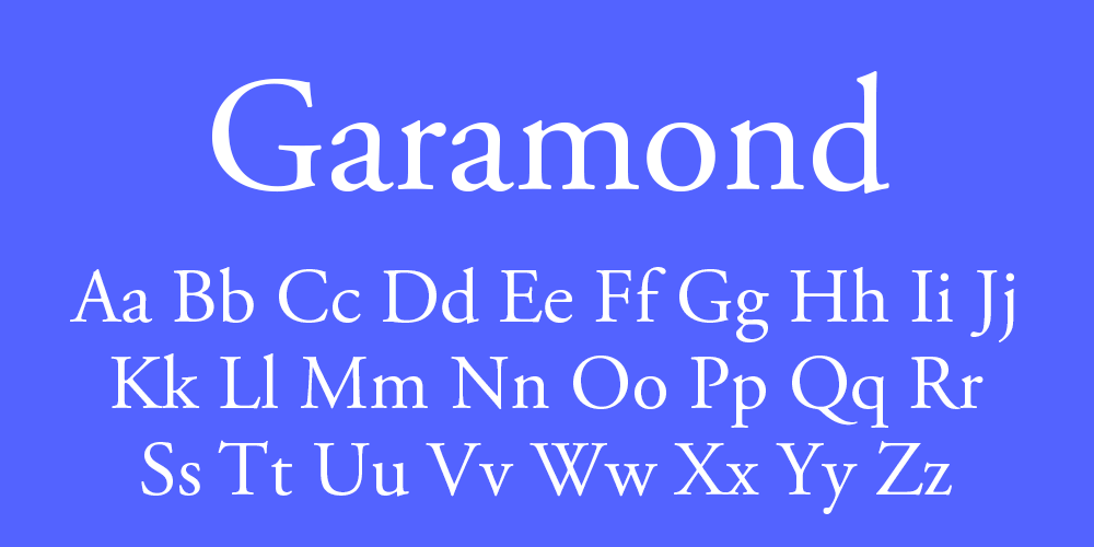 garamond font