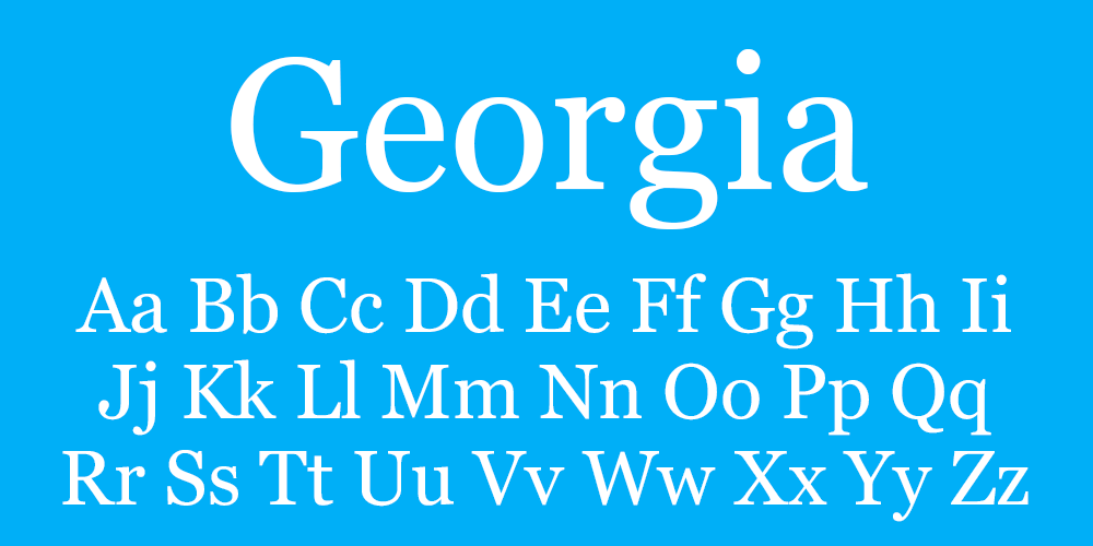 georgia font