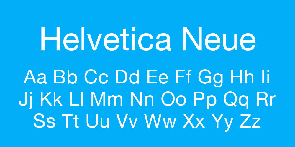 helvetica neue font