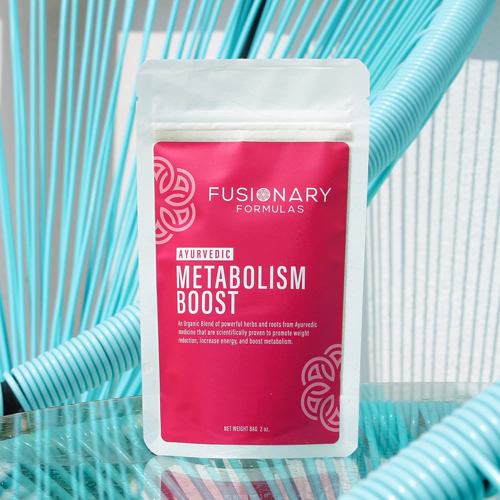 pink custom label on white food pouch
