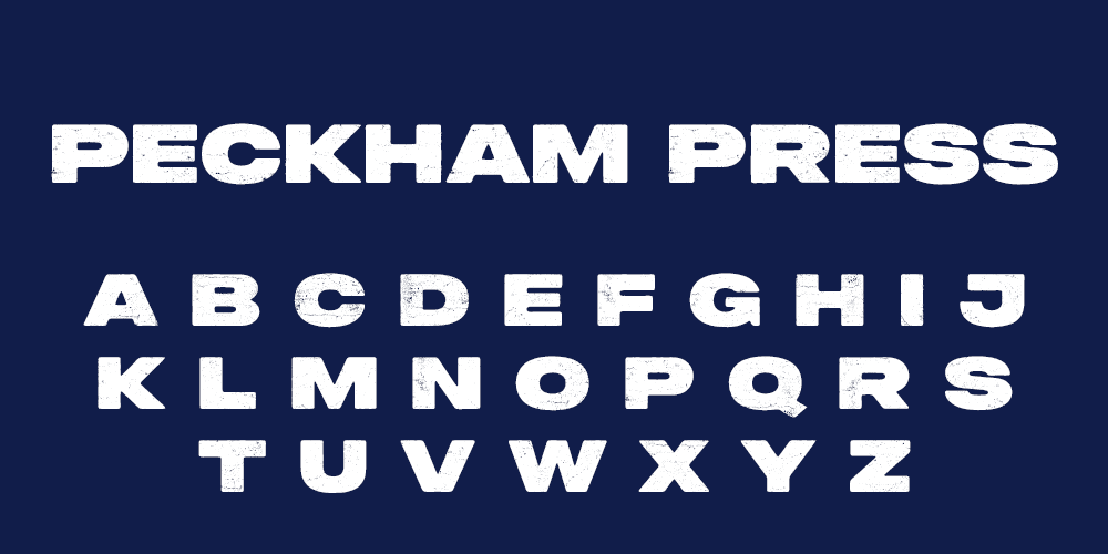 peckham press font