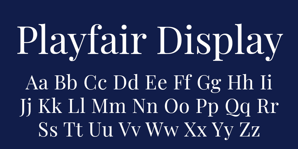 playfair display font