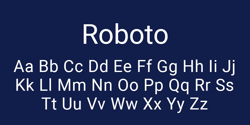 roboto font